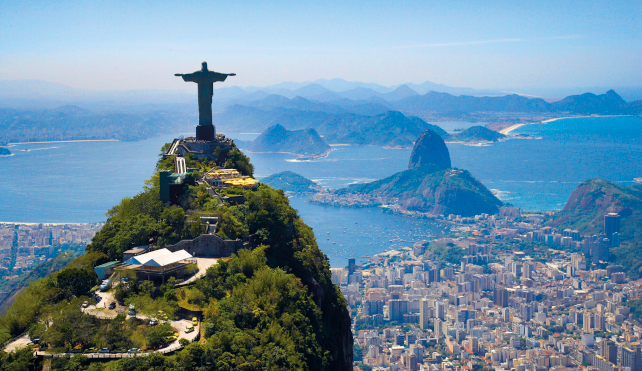 Aerial view over Brazil
